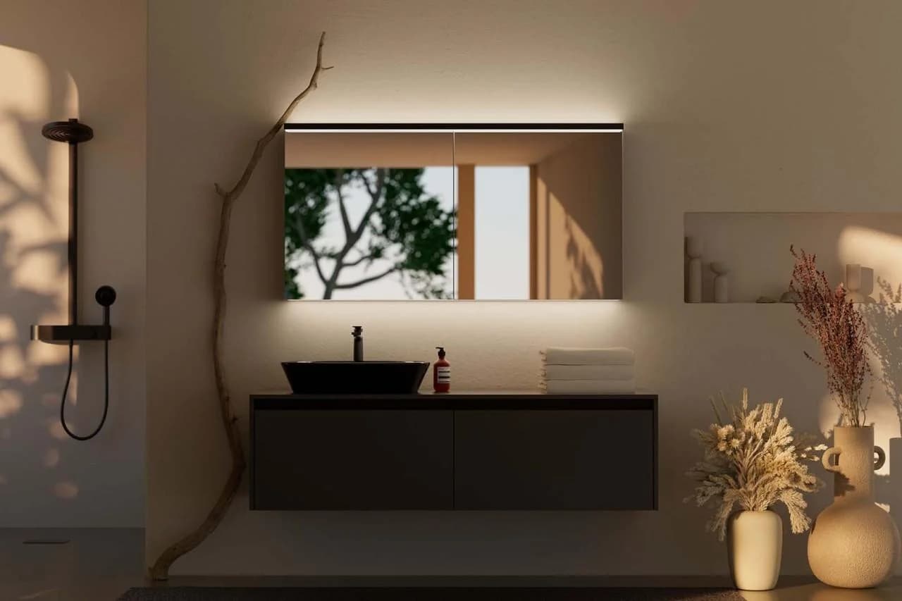 Schneider Spiegelschrank ADVANCED Line Ultimate TW 130/2/TW Silbereloxiert