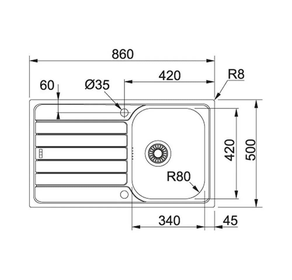 FRANKE Edelstahlspüle Spark SKL 611-86 Silber Modern