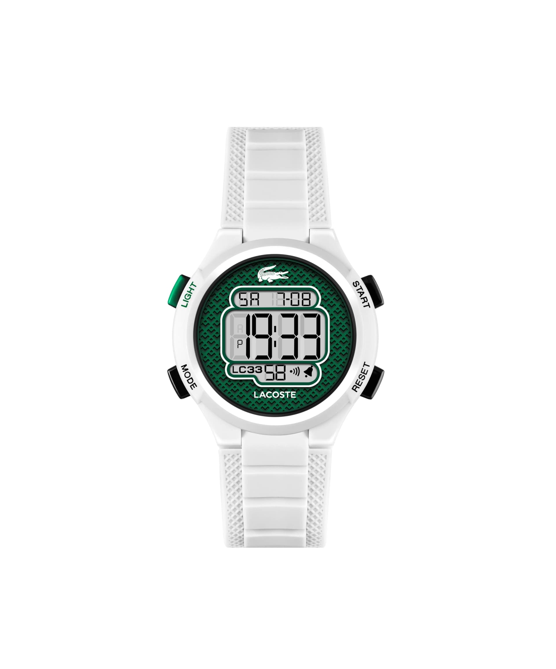 Lacoste LC33 Kids Armbanduhr Weiß Grün Quarz Digital