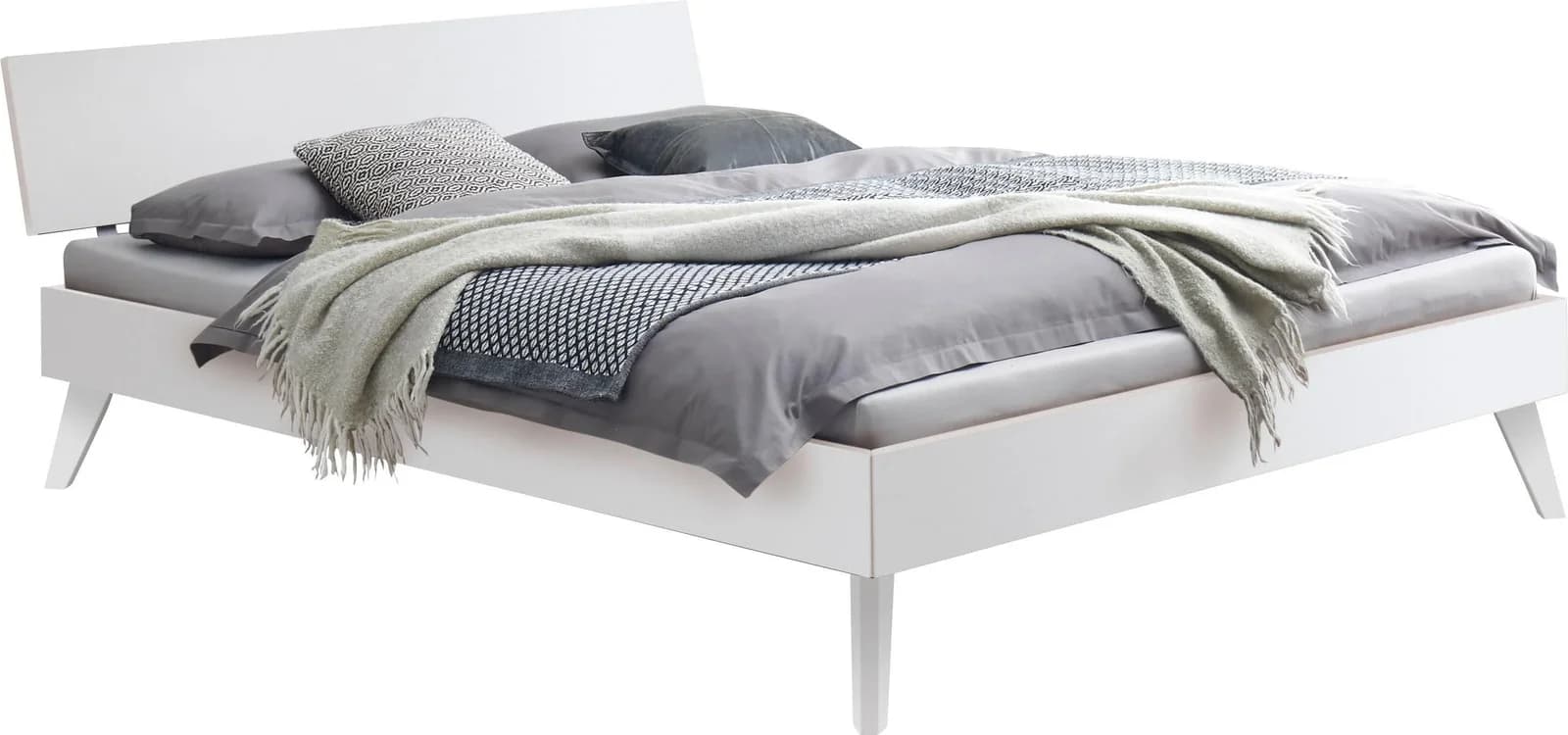 Holzbett HASENA Ancona Weiß MDF Modern