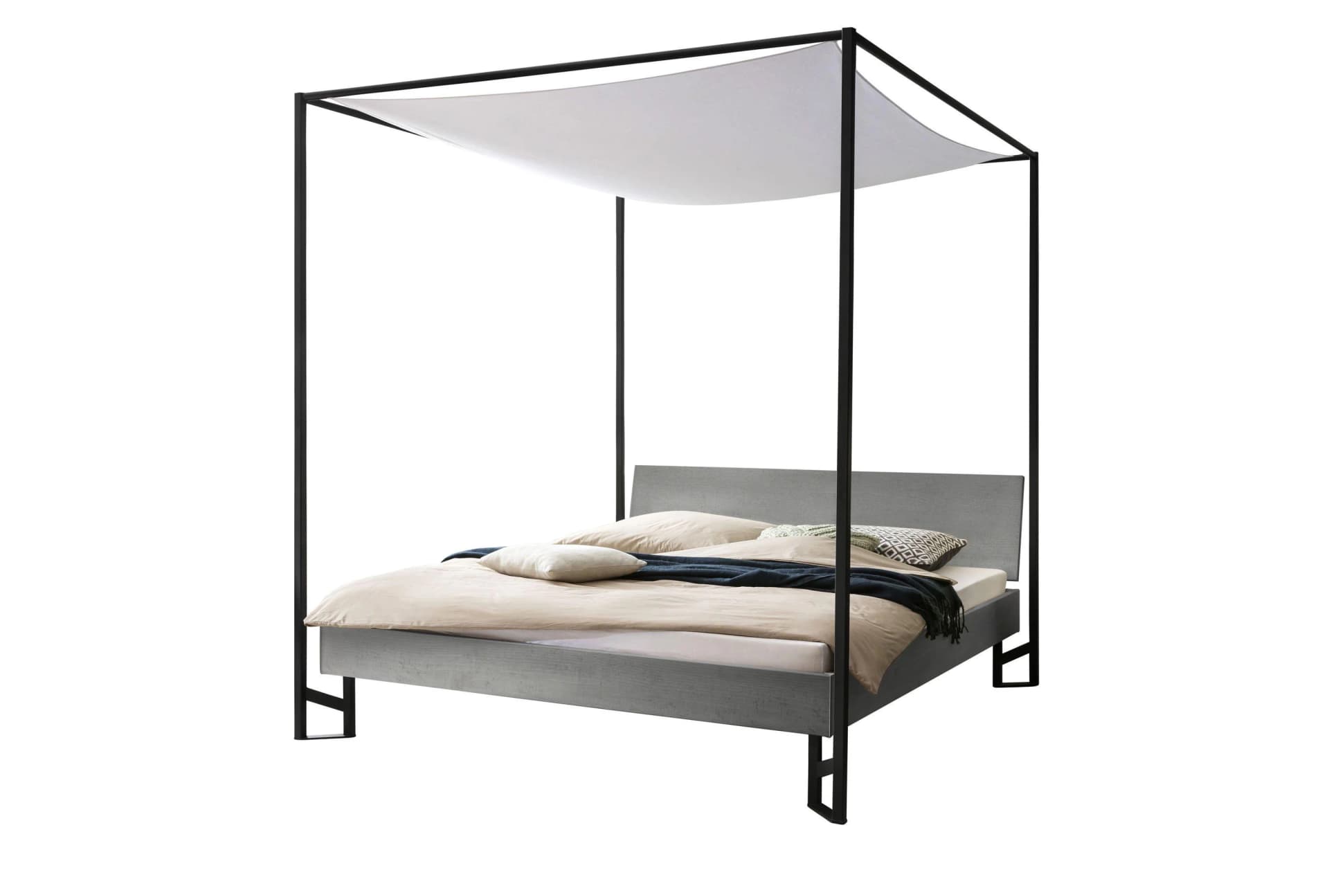 Hasena Himmelbett VELUNA Grau Metall & Holz