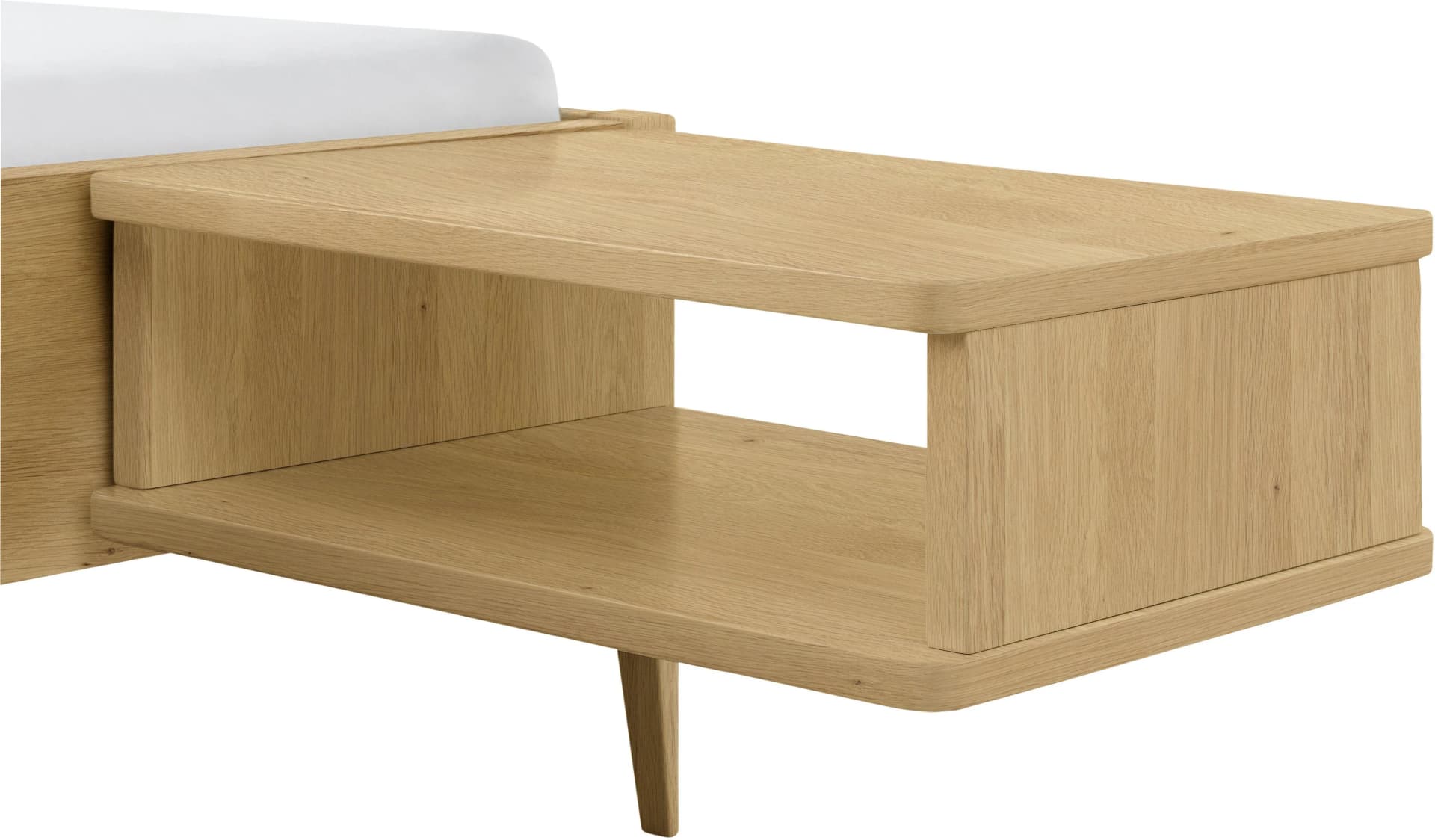 Nachtkonsole HASENA Seva Braun Massivholz Eiche Wandmontage