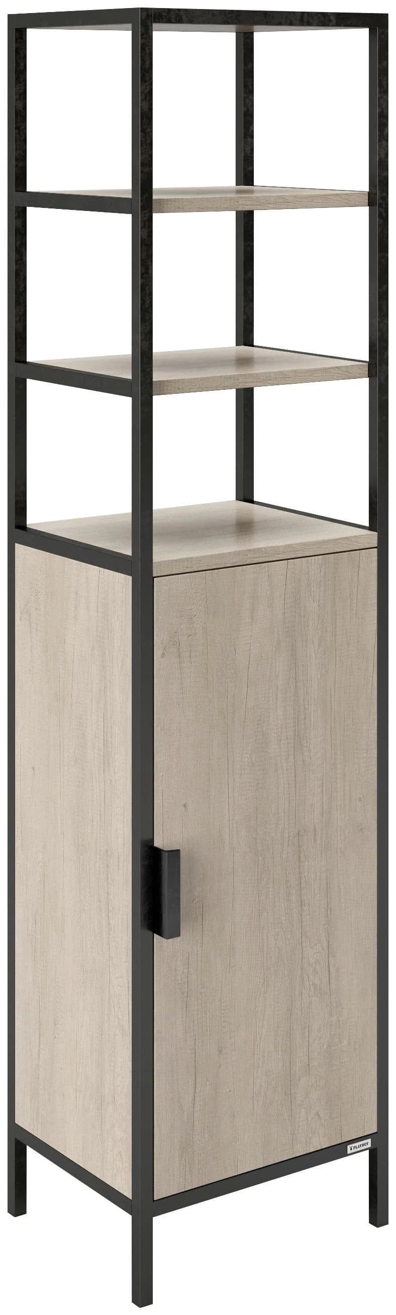 Hochschrank PLAYBOY JULIE Schwarz Wild Eiche Badschrank