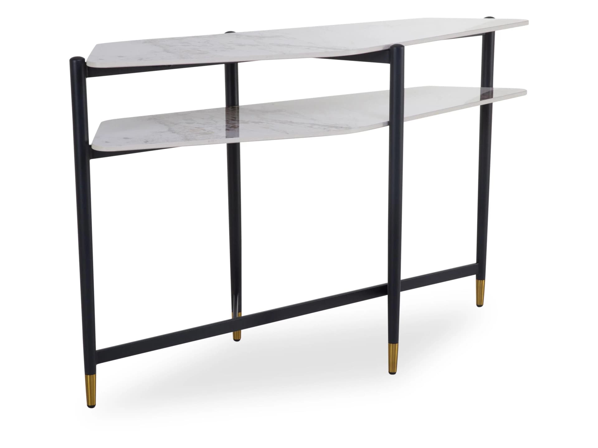 Konsolentisch MONDO VARIUM Beige Schwarz Keramik Metall