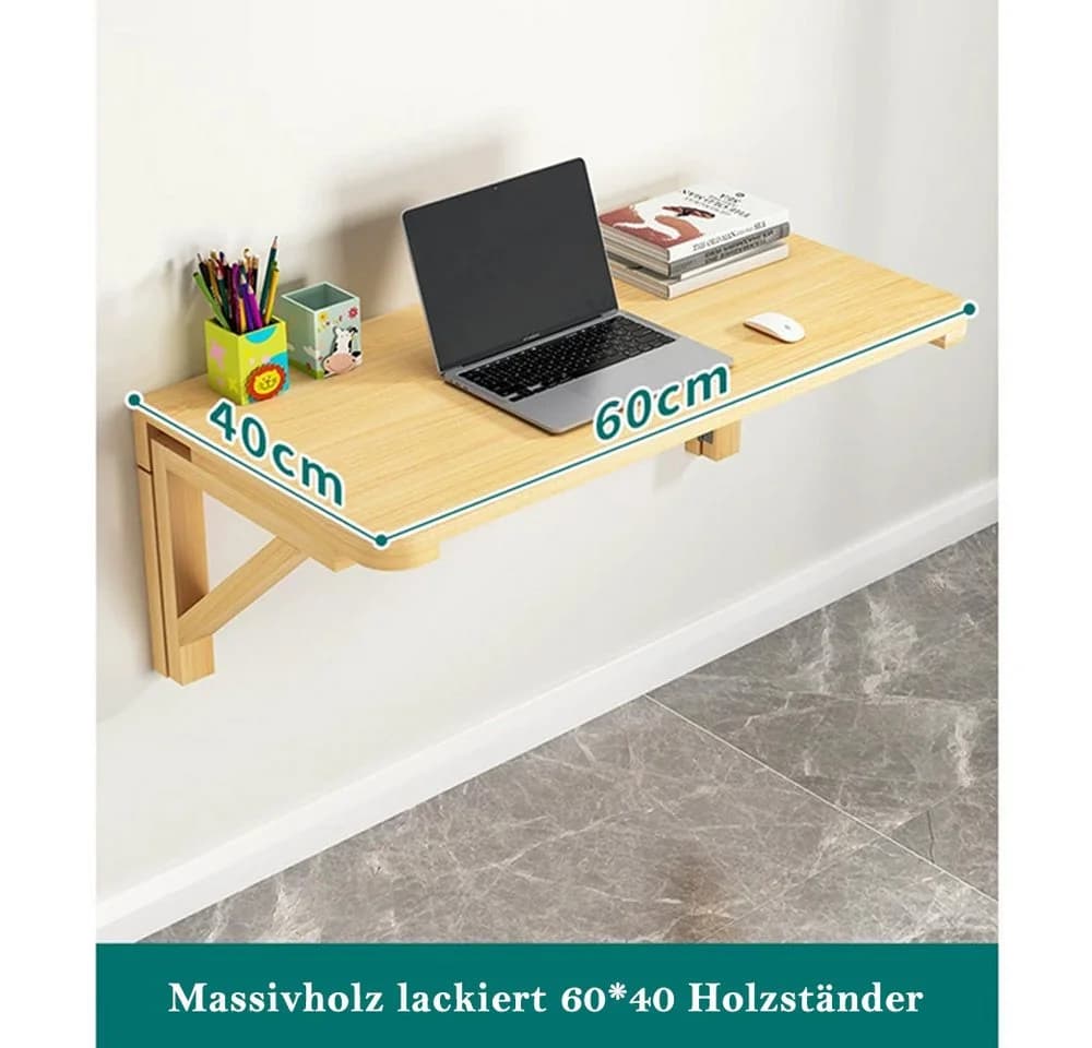 TUWENA Wandklapptisch Massivholz Kiefern Faltbar Wandmontiert