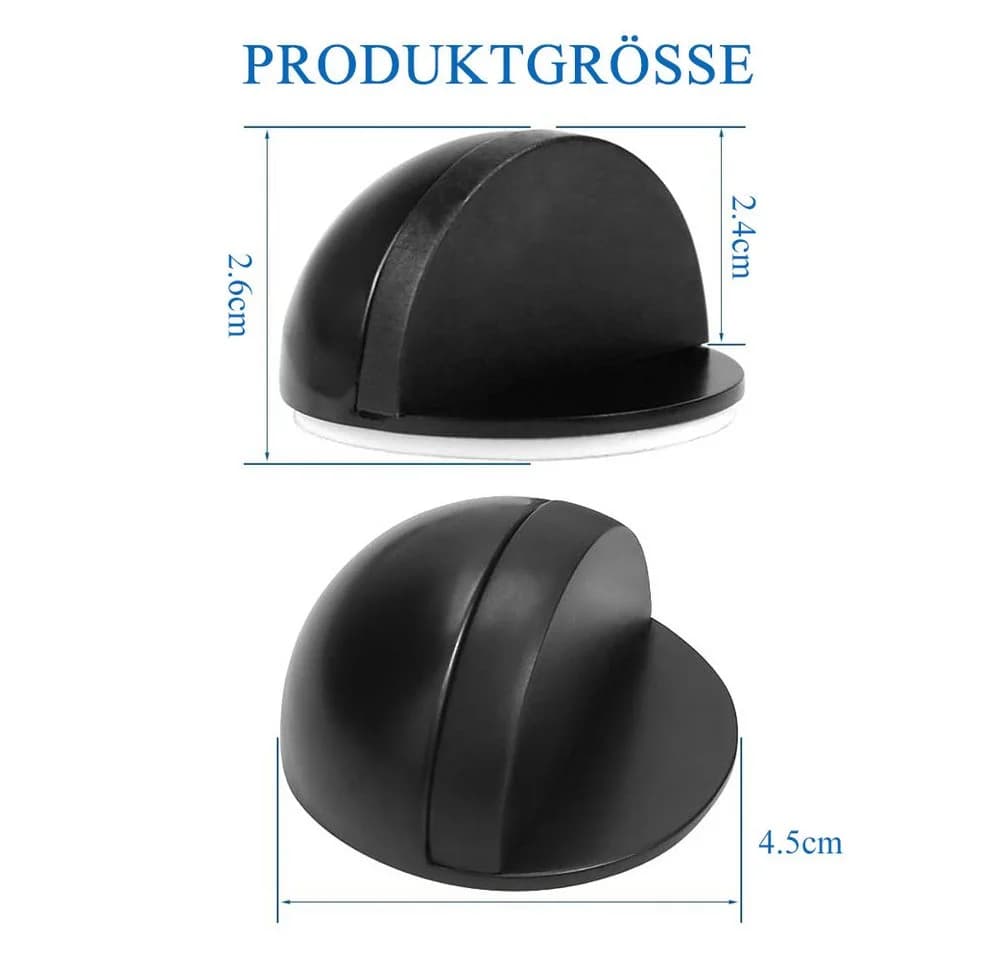 AFKSMILE Türstopper 4 Stück Schwarz Selbstklebend Edelstahl