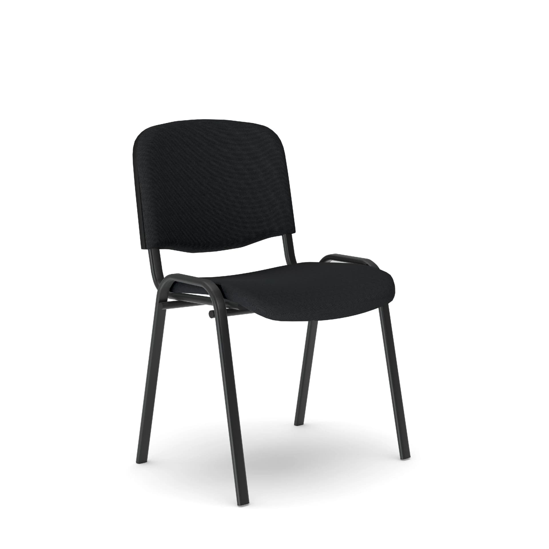 Nowy Styl Besucherstuhl Iso Schwarz Stoff 4-Beiner