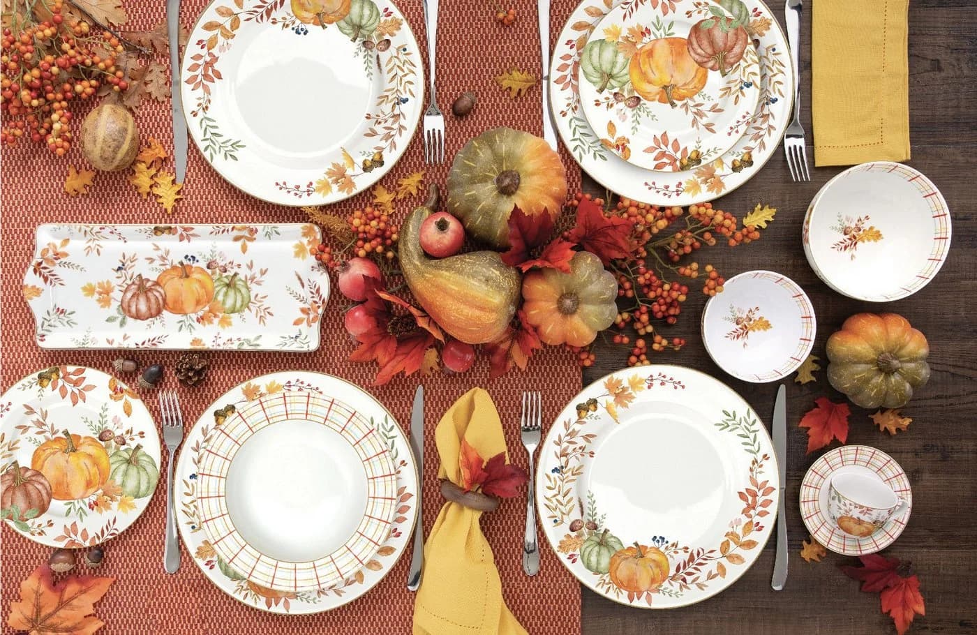 EasyLife Müslischüssel Harvest Herbstdesign Mehrfarbig Porzellan