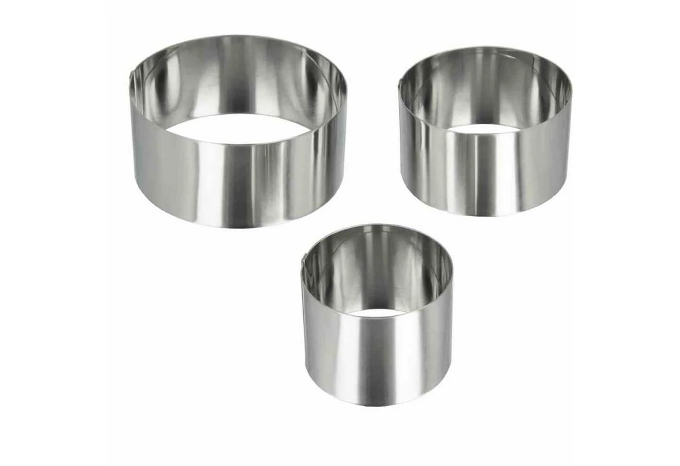 Metaltex Edelstahl Kochringe 3er-Set Ø 6-10 cm