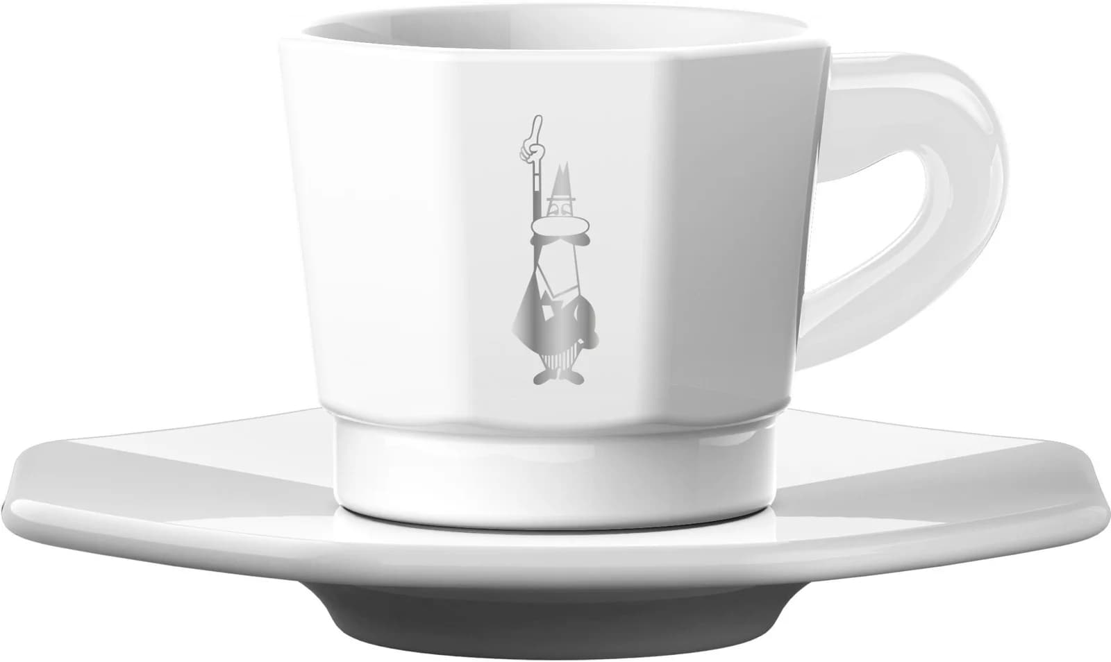 Bialetti Espressotassen-Set 8-tlg. weiß Porzellan