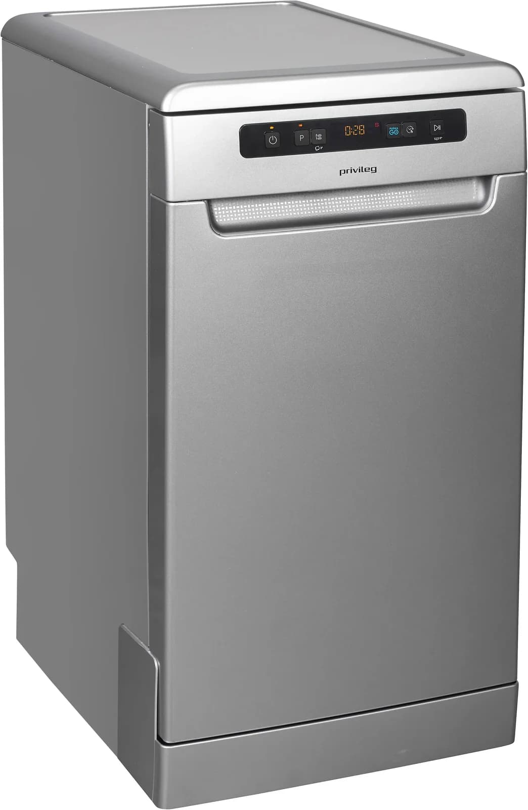 PRIVILEG Standgeschirrspüler 45cm Silber Auto Door