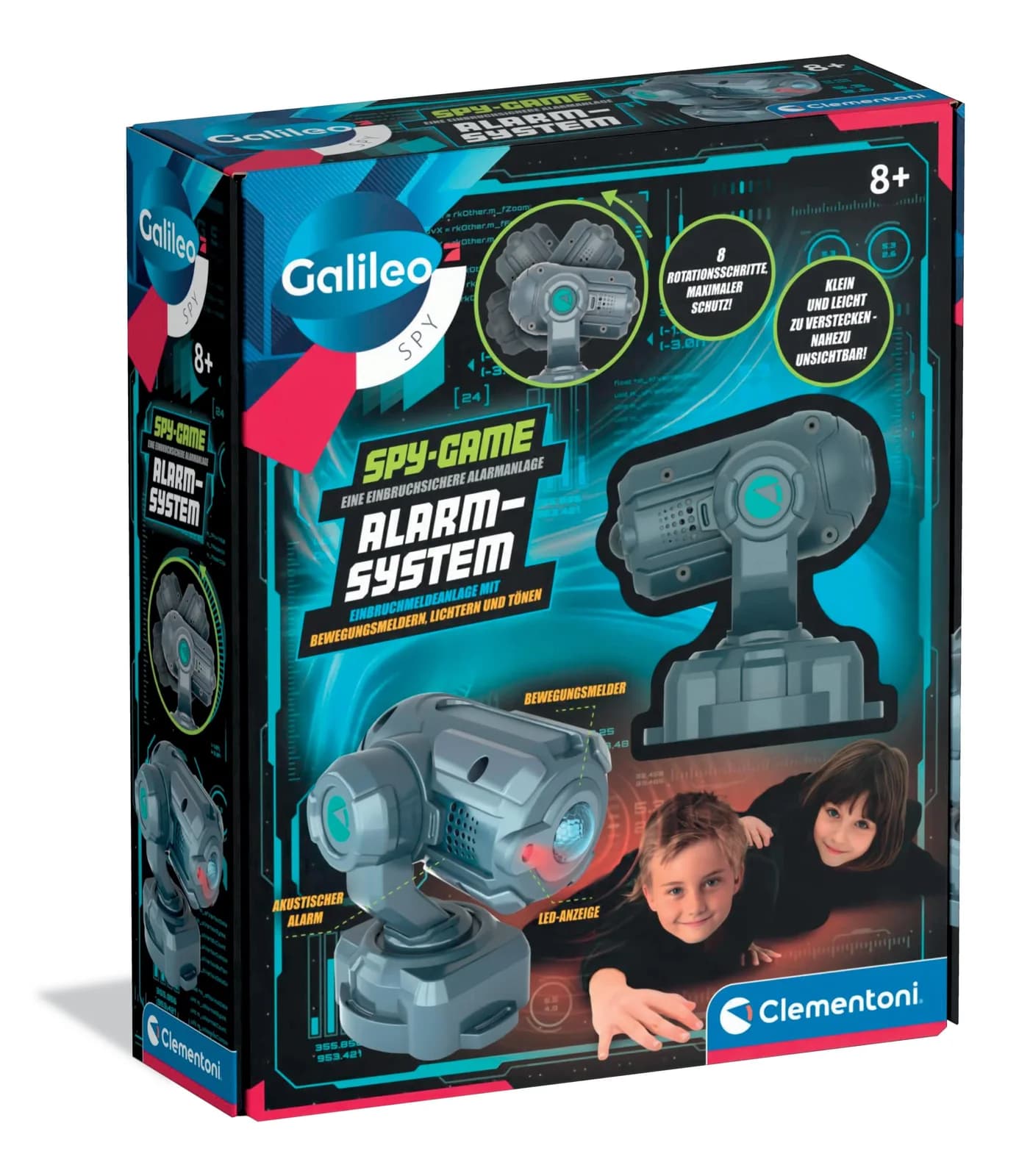 Clementoni Galileo Spy Alarm-System Experimentierkasten Weiß