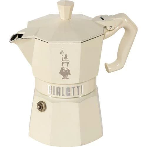 Bialetti MOKA EXCLUSIVE 3TZ cream Moka-Topf 3 Tassen Beige