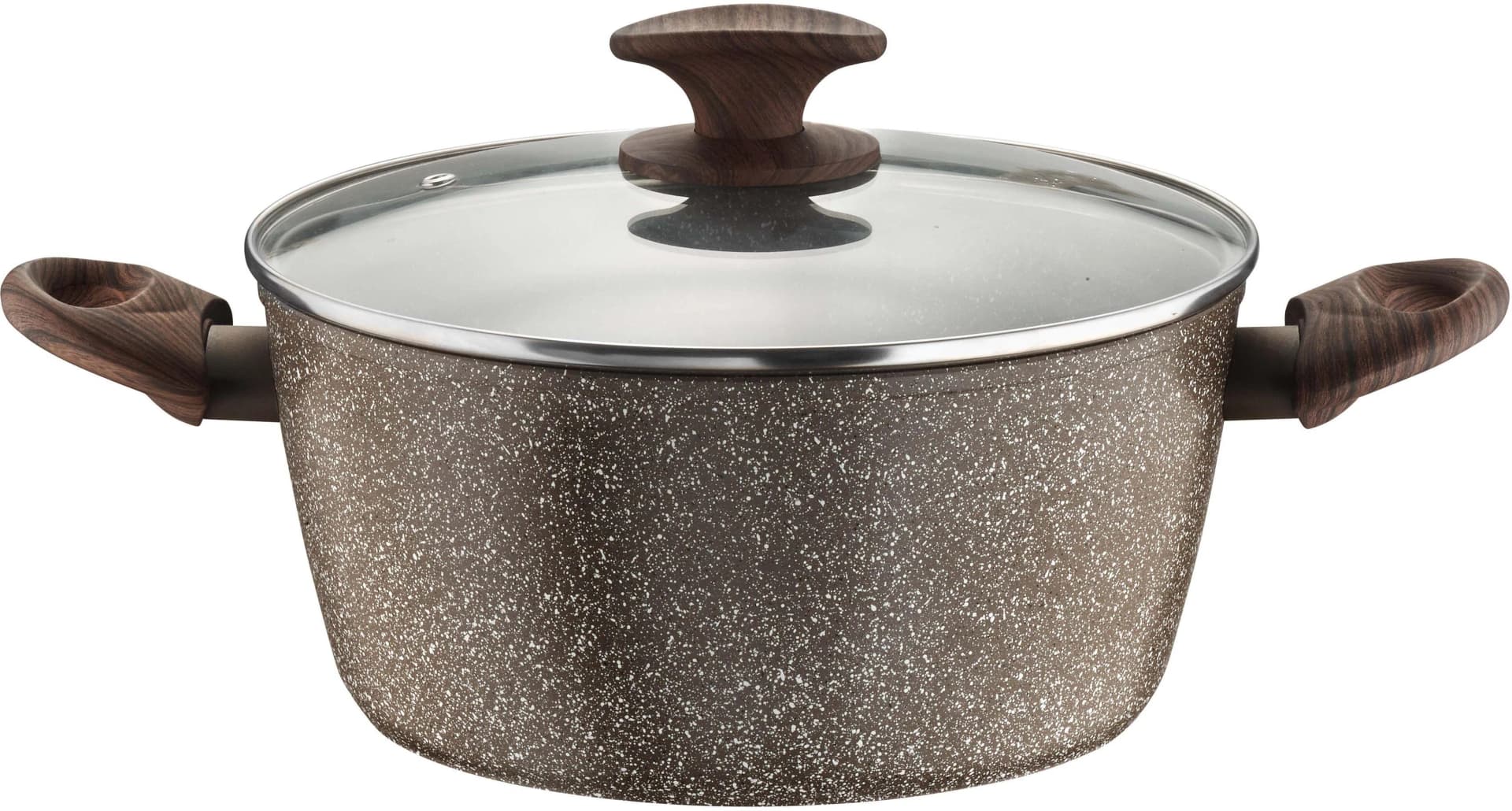 Pinti Chalet Kochtopf 20cm Braun Stein-Optik Induktion
