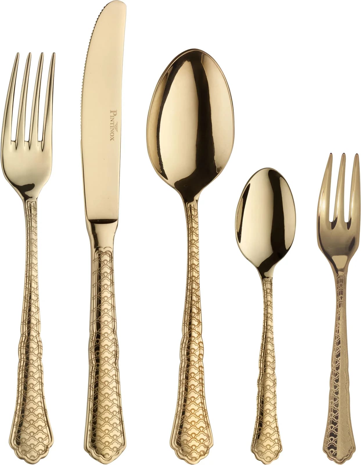Pinti Inox Besteck-Set Settecento Treasur Gold TXT 30-tlg. Gold