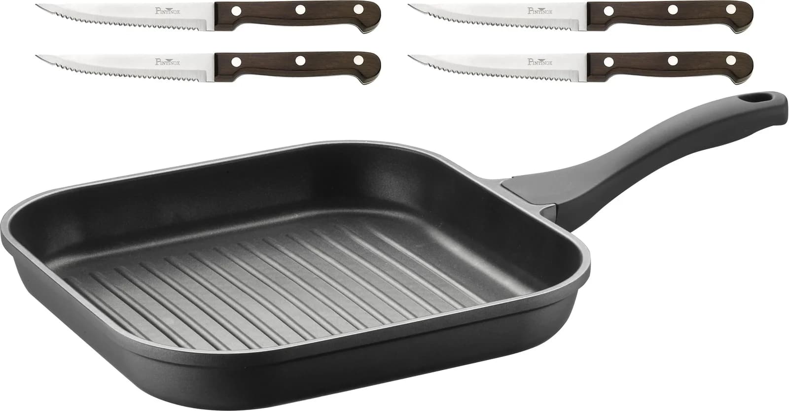 Grillpfanne PINTINOX "Pro" 3-lagige Antihaftbeschichtung