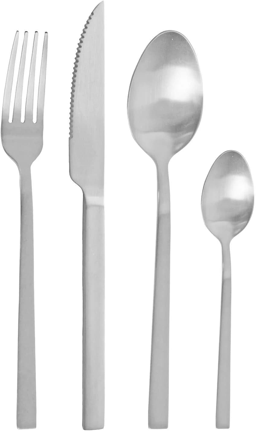 Pinti Inox Besteck-Set DUKE 24-tlg. silber Edelstahl 18/0 modern