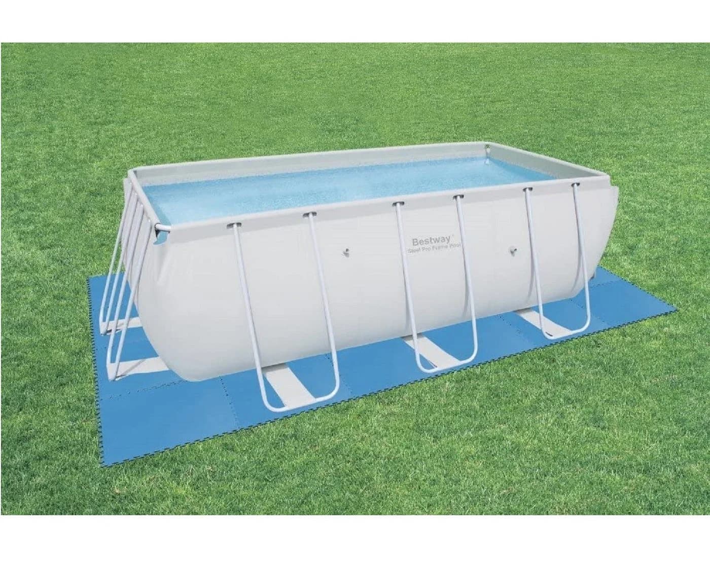 Bestway Pool-Bodenschutzfliese Flowclear Set 8 Stück Blau