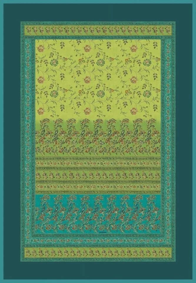Bassetti Plaid Montefano V1 135 x 190 cm Baumwolle Grün