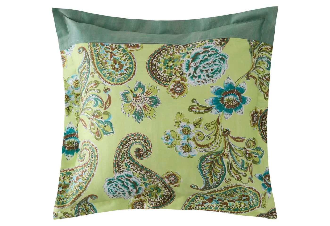Bassetti Kissenbezug Rapallo Feinsatin Paisley Grün