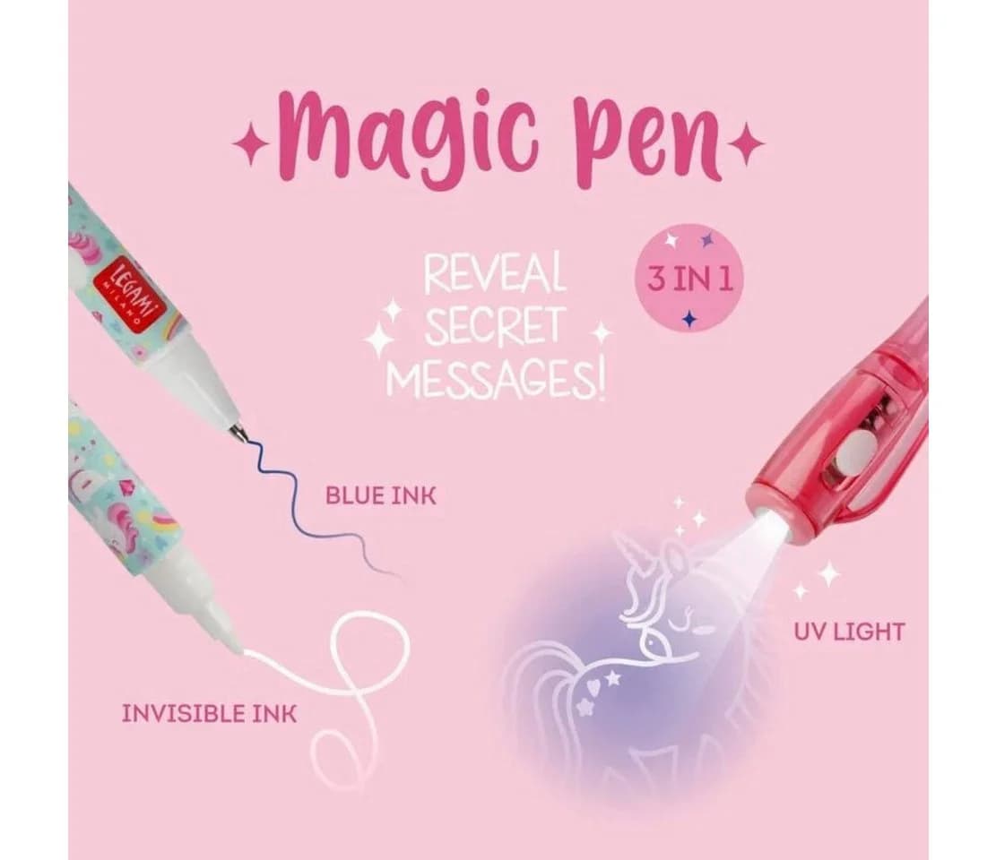 Legami Magic Pen Einhorn mit UV-Licht & unsichtbarer Tinte