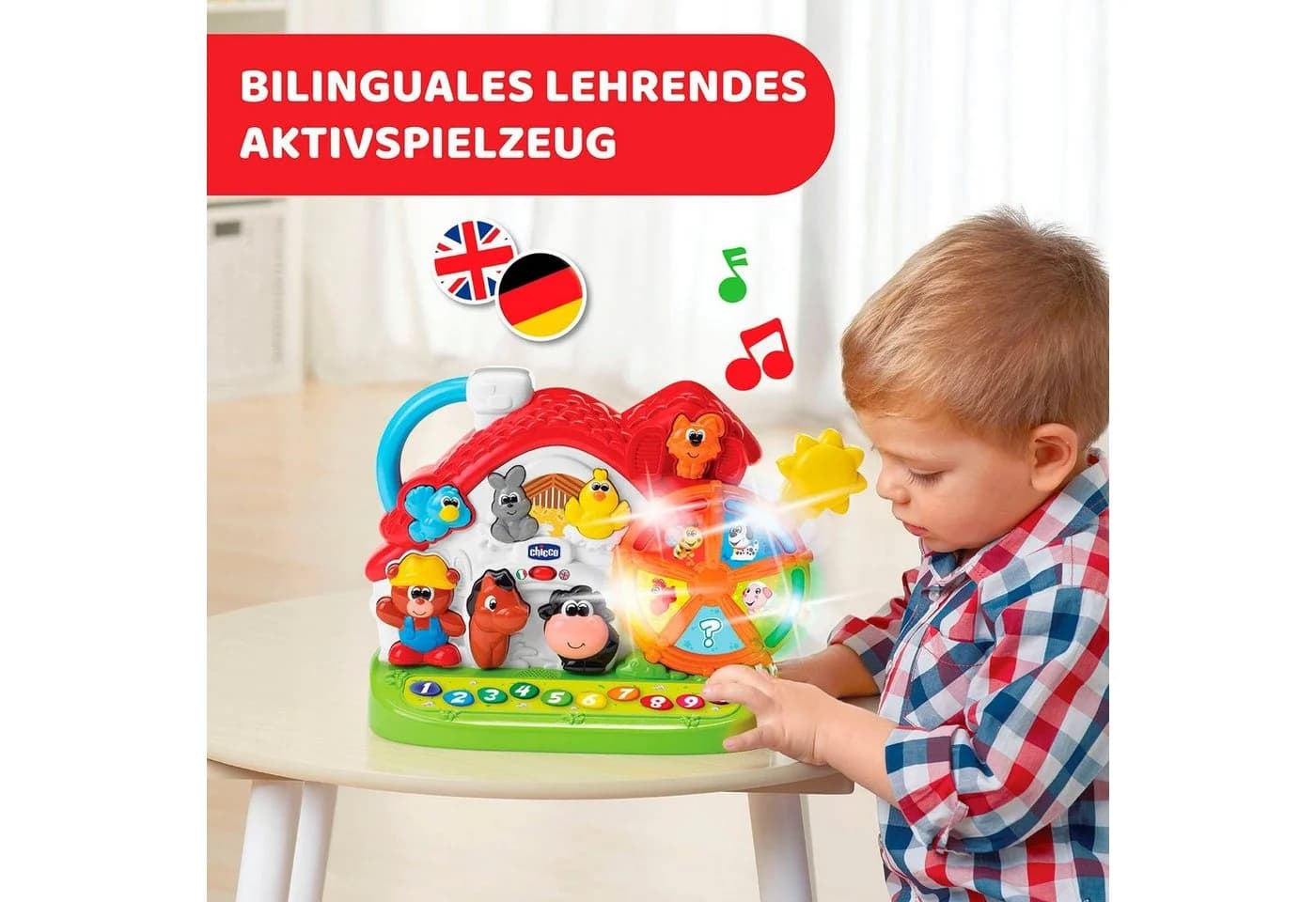 Chicco Lernspielzeug Sprechende Farm (D/GB) Bunt Interaktiv