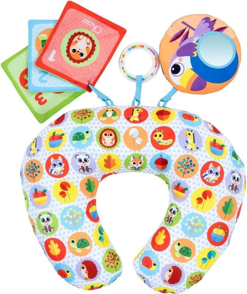 CHICCO Animal Tummy Time Greifspielzeug Bunt