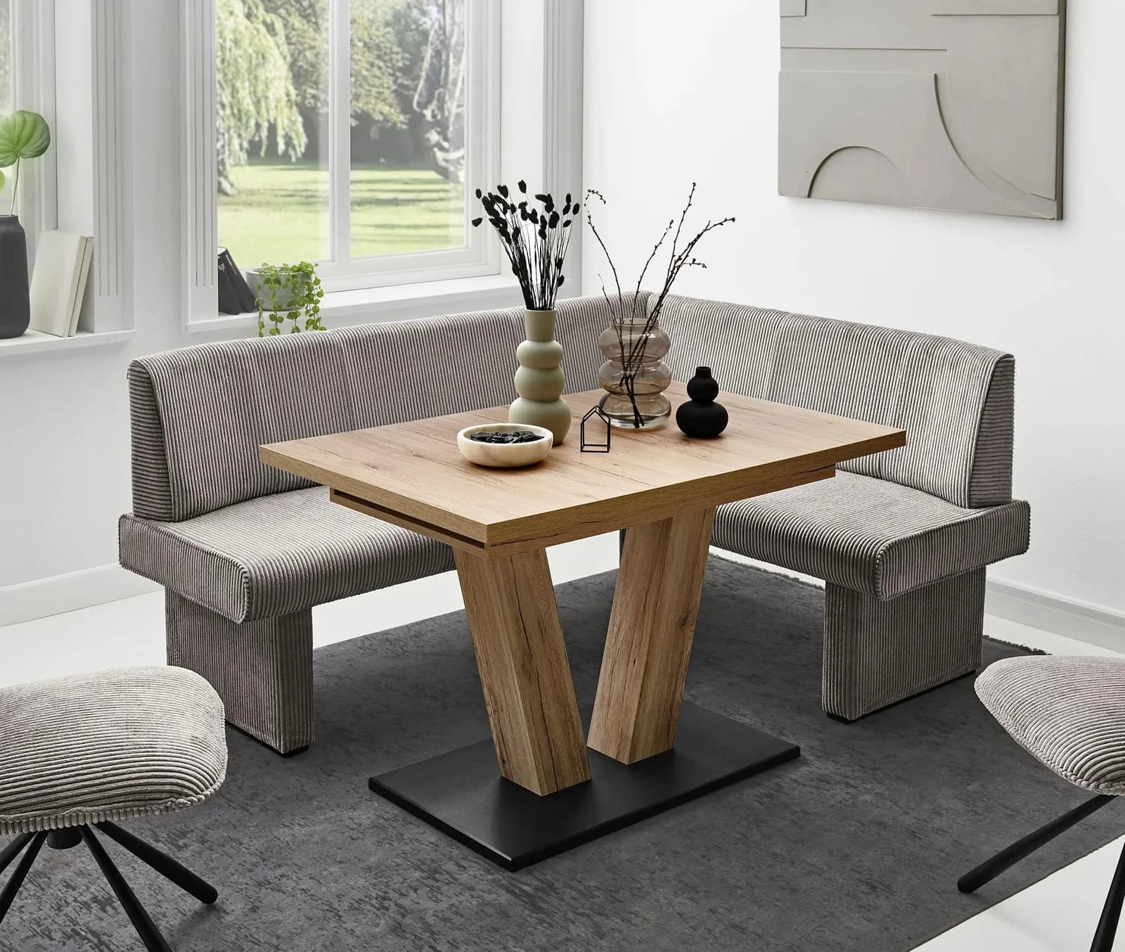 Eckbank HARPER NIMES Grau Modernes Design