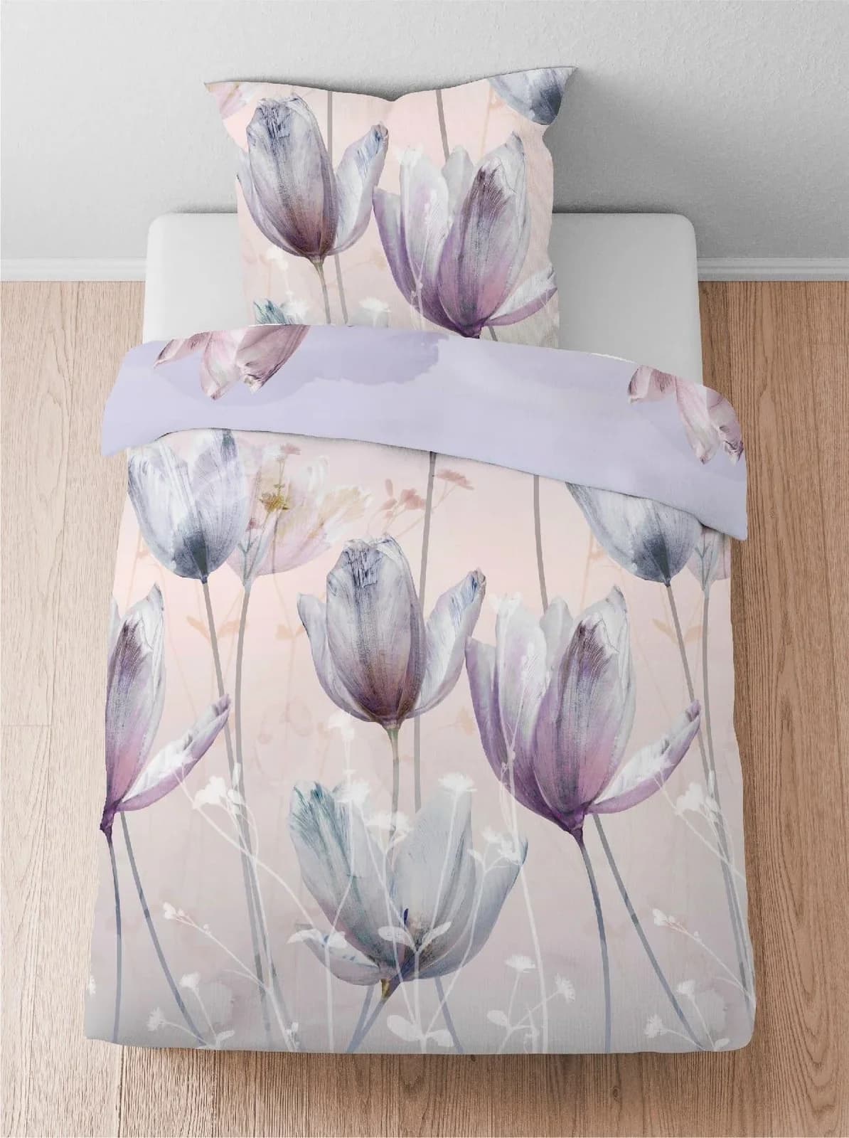 BIBERNA Bettwäsche Gr. 2 Flieder Mako-Satin 100% Baumwolle