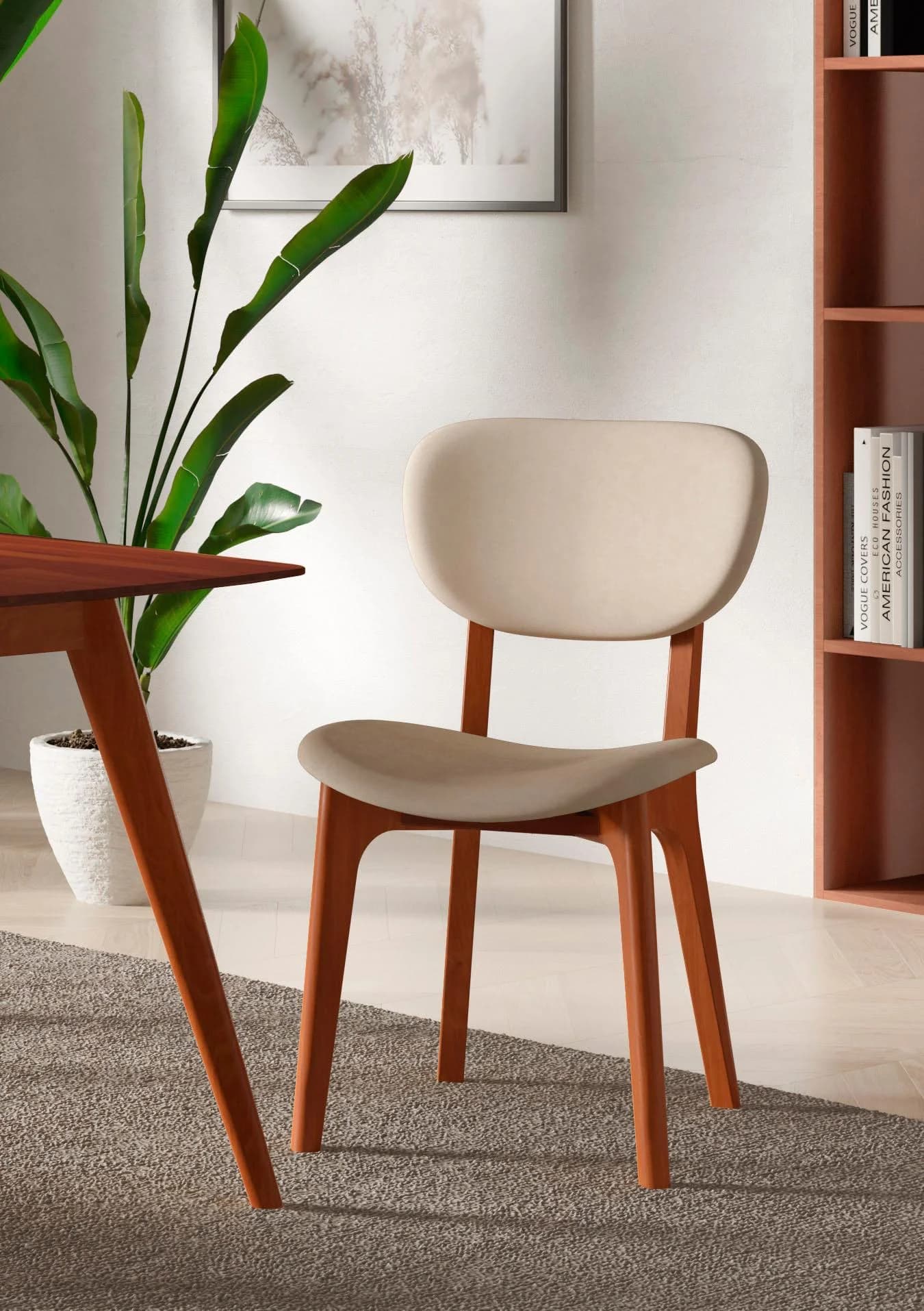 Stuhl INOSIGN COZY Made in Italy Beige Massivholz
