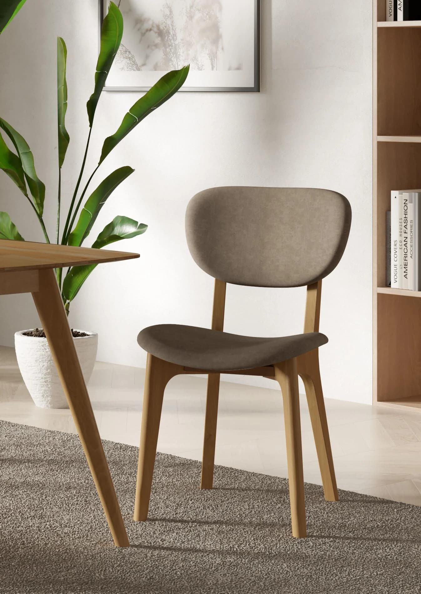 Stuhl INOSIGN COZY Made in Italy Grau Microfaser Massivholz