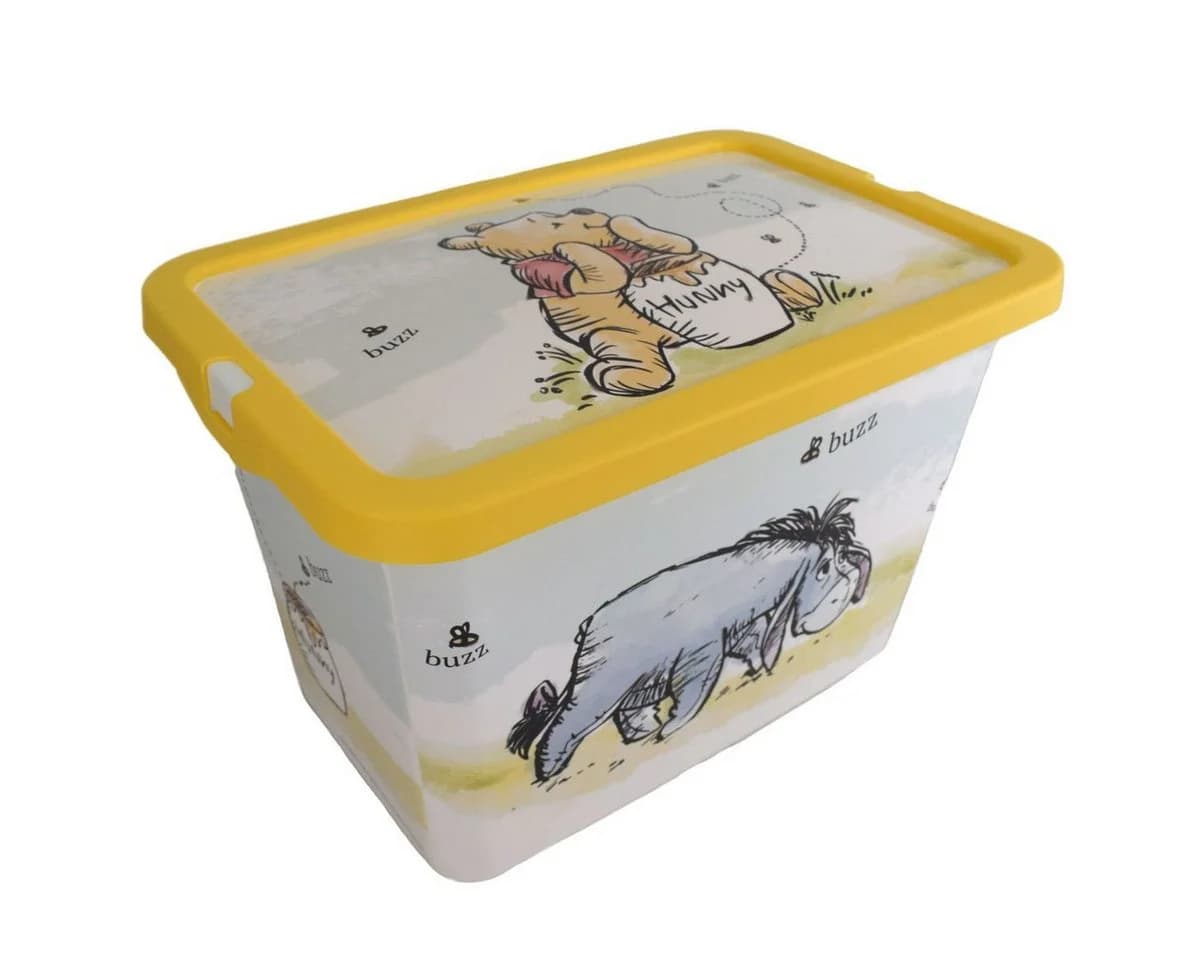 Stor Stapelbox Winnie Pooh Aufbewahrungsbox Deckel 7L Bunt