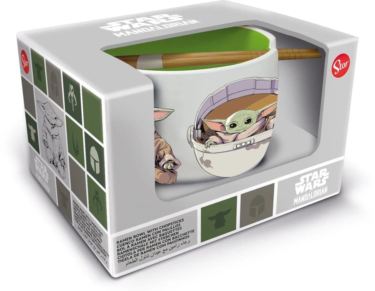 Star Wars The Mandalorian Ramen Schüssel mit Stäbchen Grogu Design