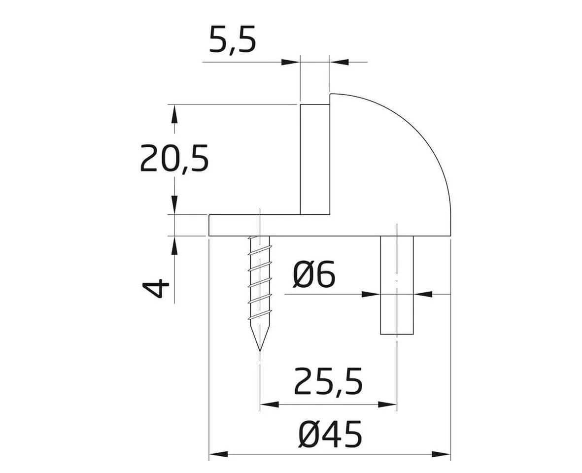 MS Beschläge Bodentürstopper Klassischer Türpuffer Metall Schwarz