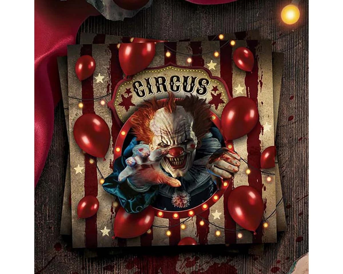 Fiestas Guirca Papierserviette 'Horror Clown' 16x16cm 20Stk.