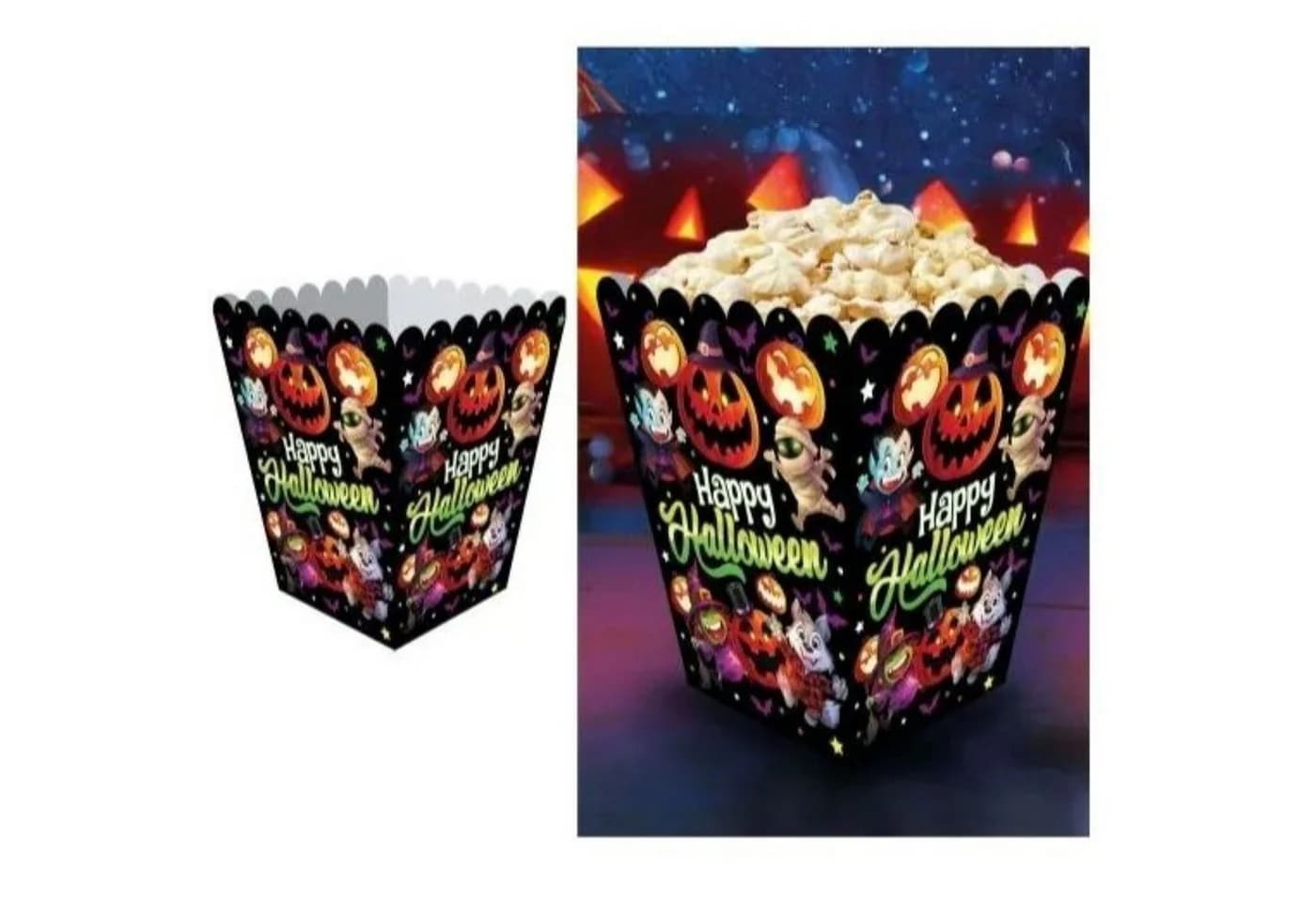 Fiestas Guirca Halloween Popcorn Boxen 6er-Set Bunt Dekoobjekt