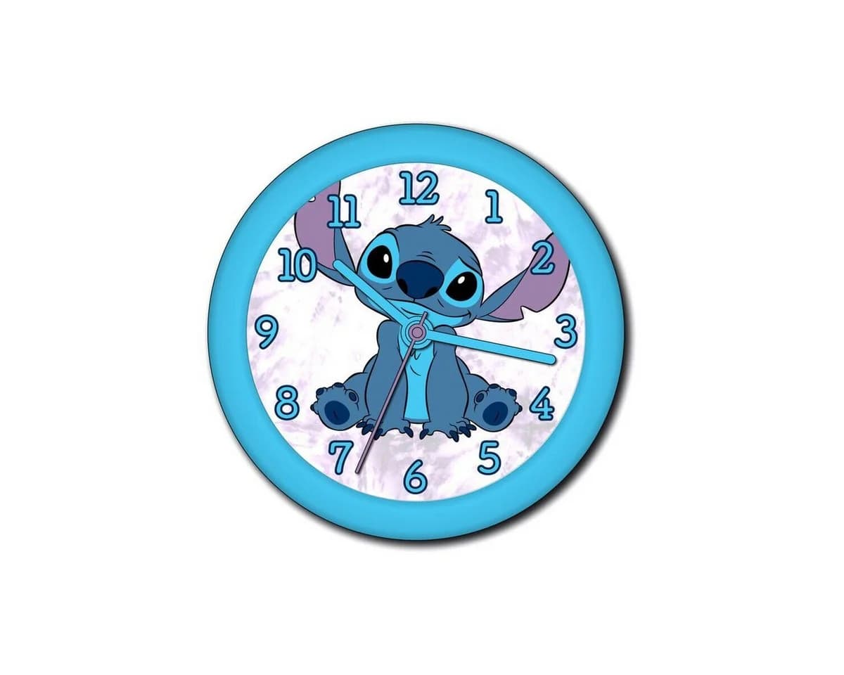Lilo & Stitch Wanduhr Bunt Leise Kinderzimmer-Uhr