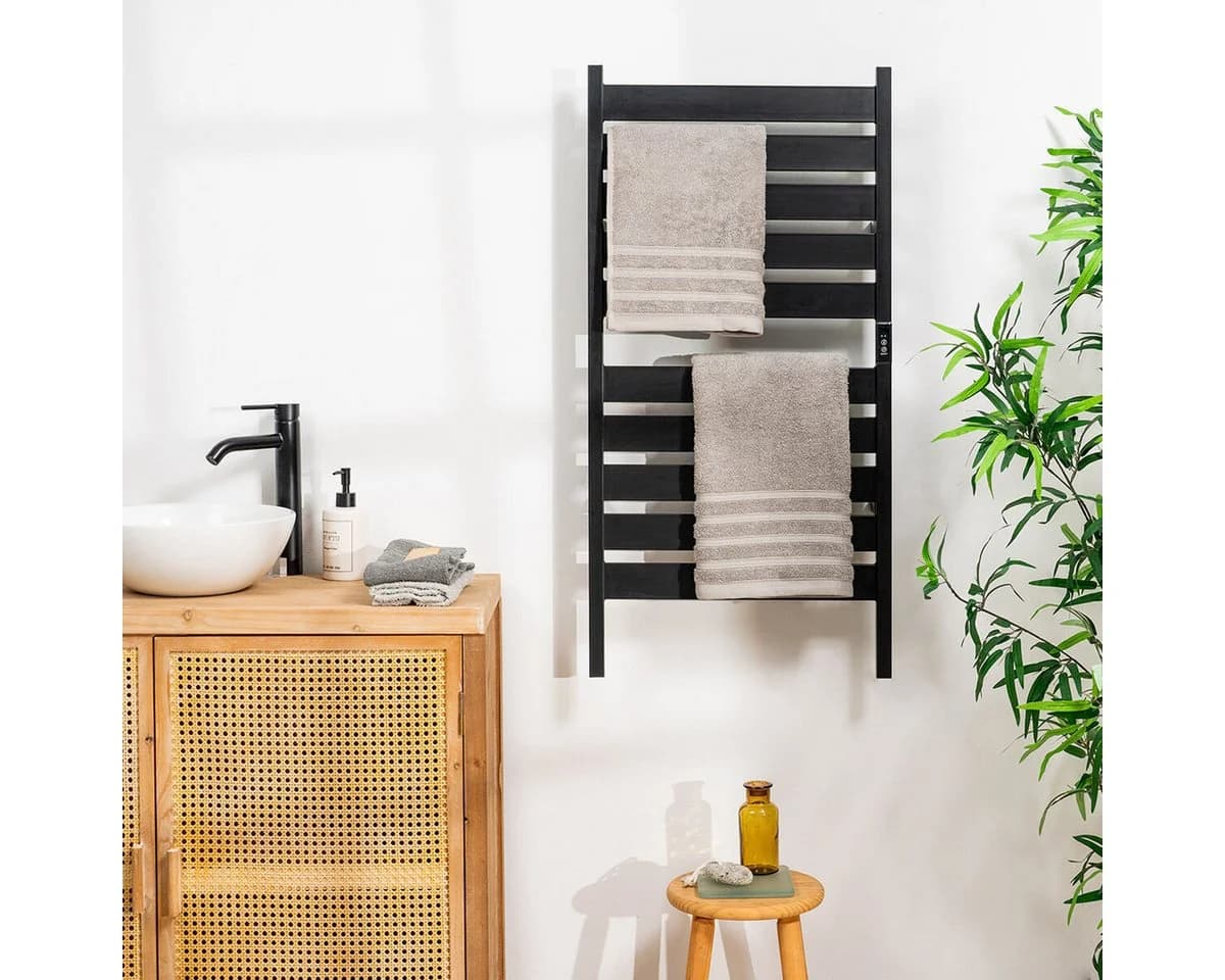 InnovaGoods Elektrischer Handtuchwärmer Towarall 10 Stangen Schwarz