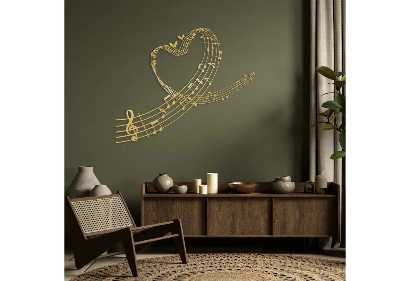 Jumpeak Wanddekoobjekt Melodic Hearts Metall Kunst Wanddekoration