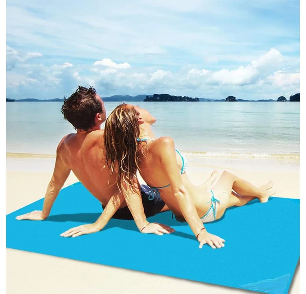 Blusmart Picknickdecke Tragbar Faltbar Wasserdicht Blau