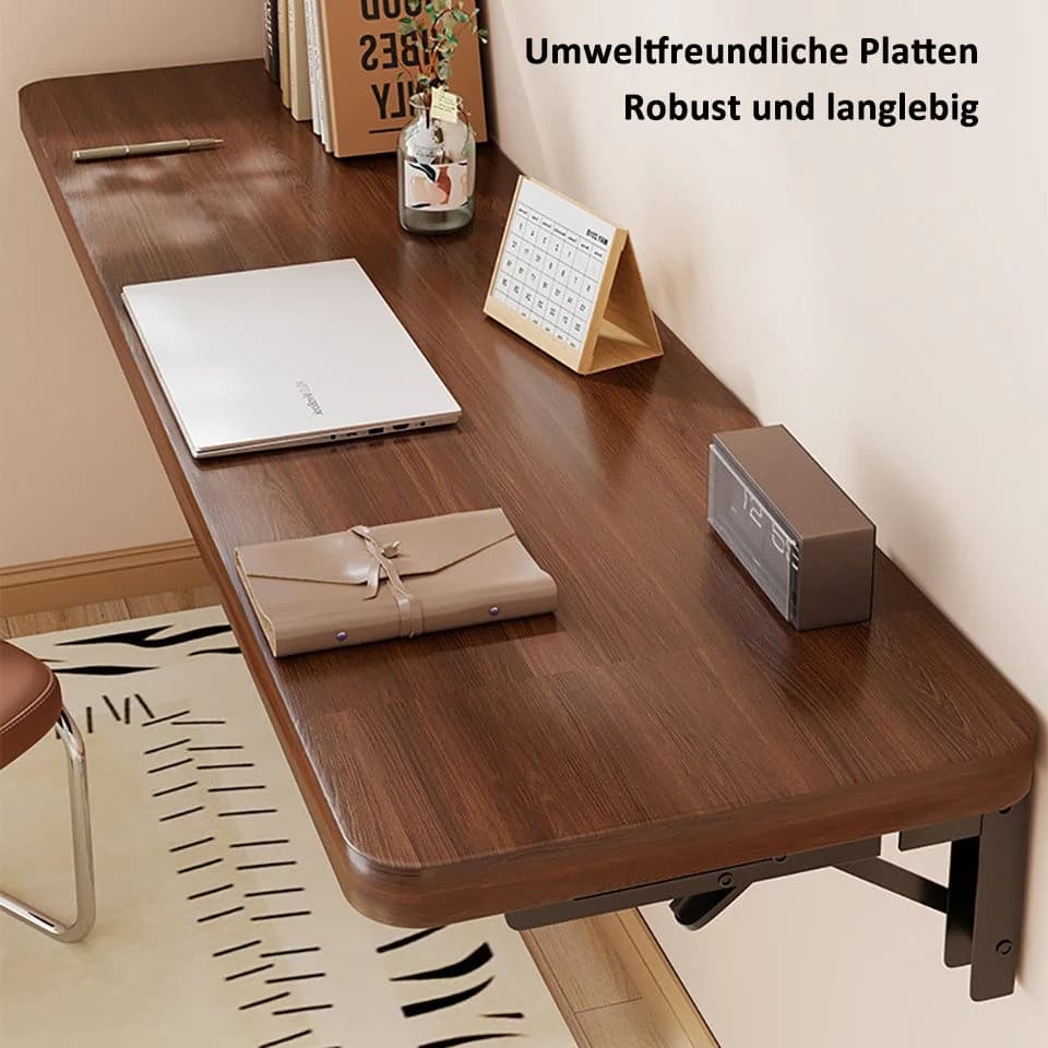Jumpeak Wandklapptisch Klappbar Wandmontage Naturholz Farbe