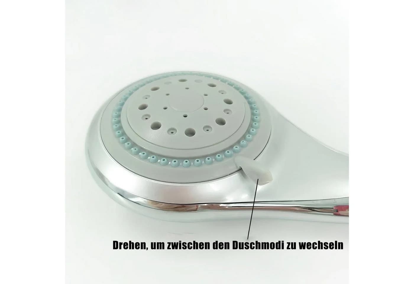 Jumpeak Brausegarnitur Chrom Duschkopf mit 150cm Schlauch