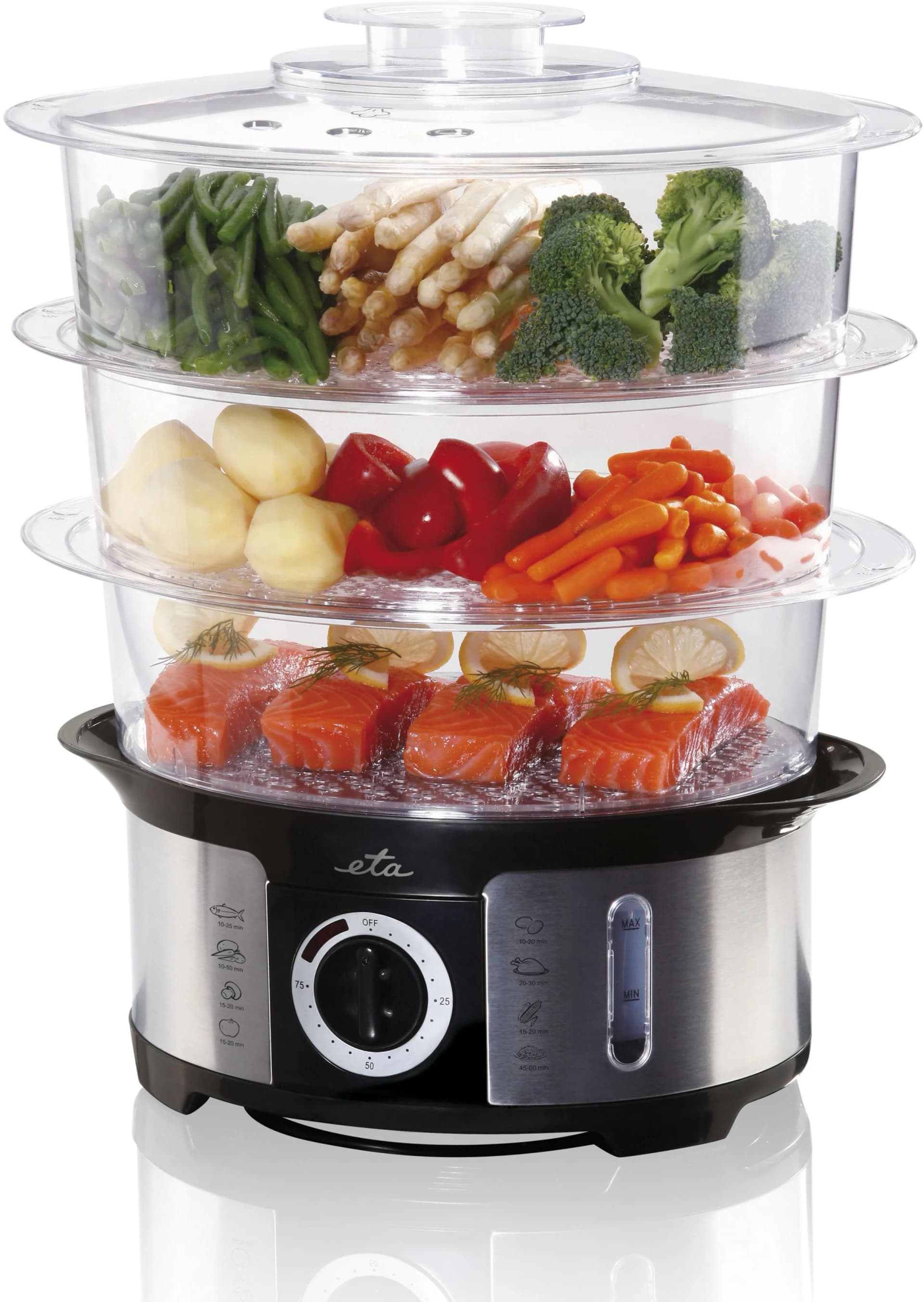 ETA Dampfgarer STEAMPOT 12 Liter Silber Dampfgaren