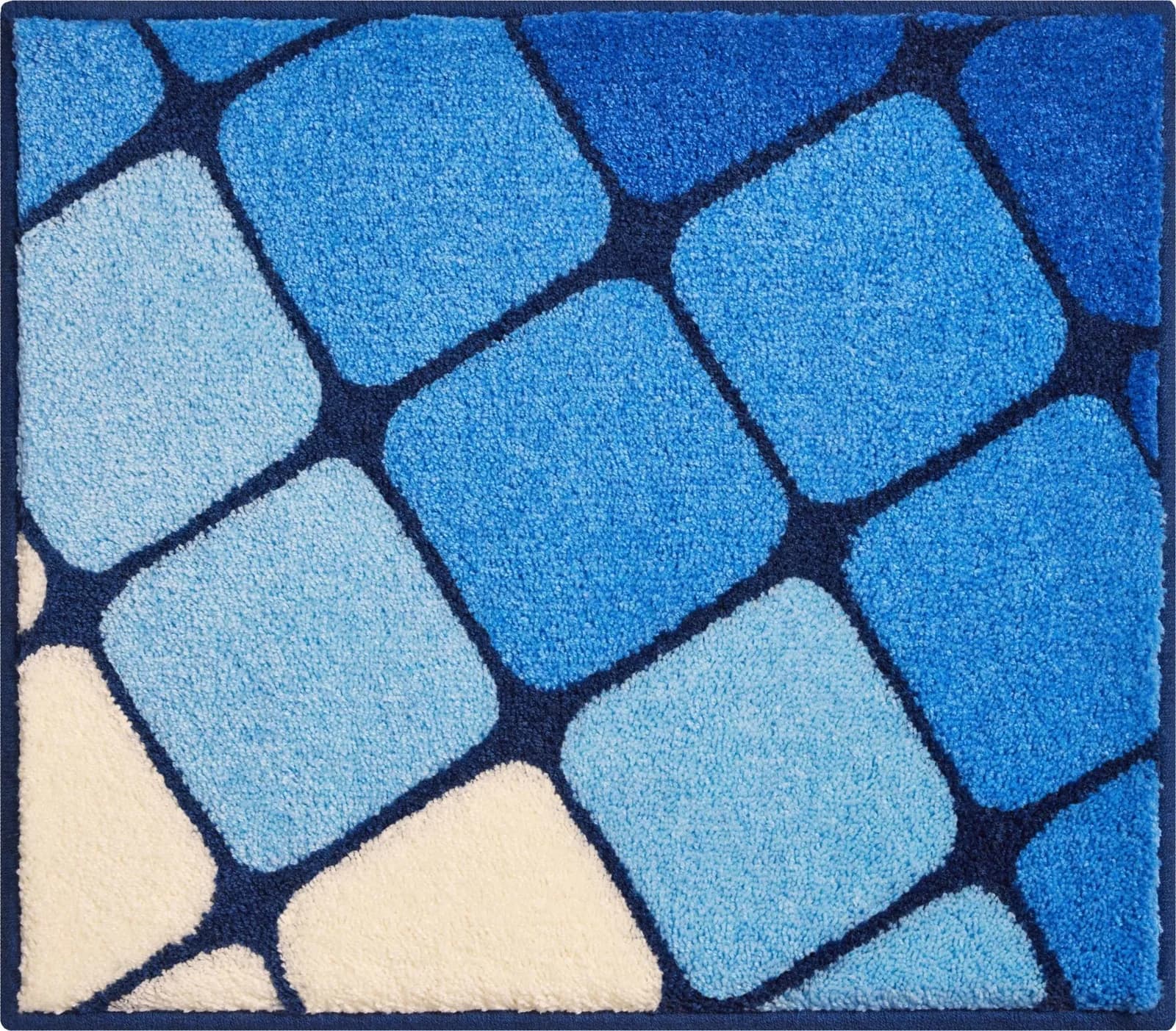 GRUND Badematte SHANGA Blau Polyacryl Rutschfest