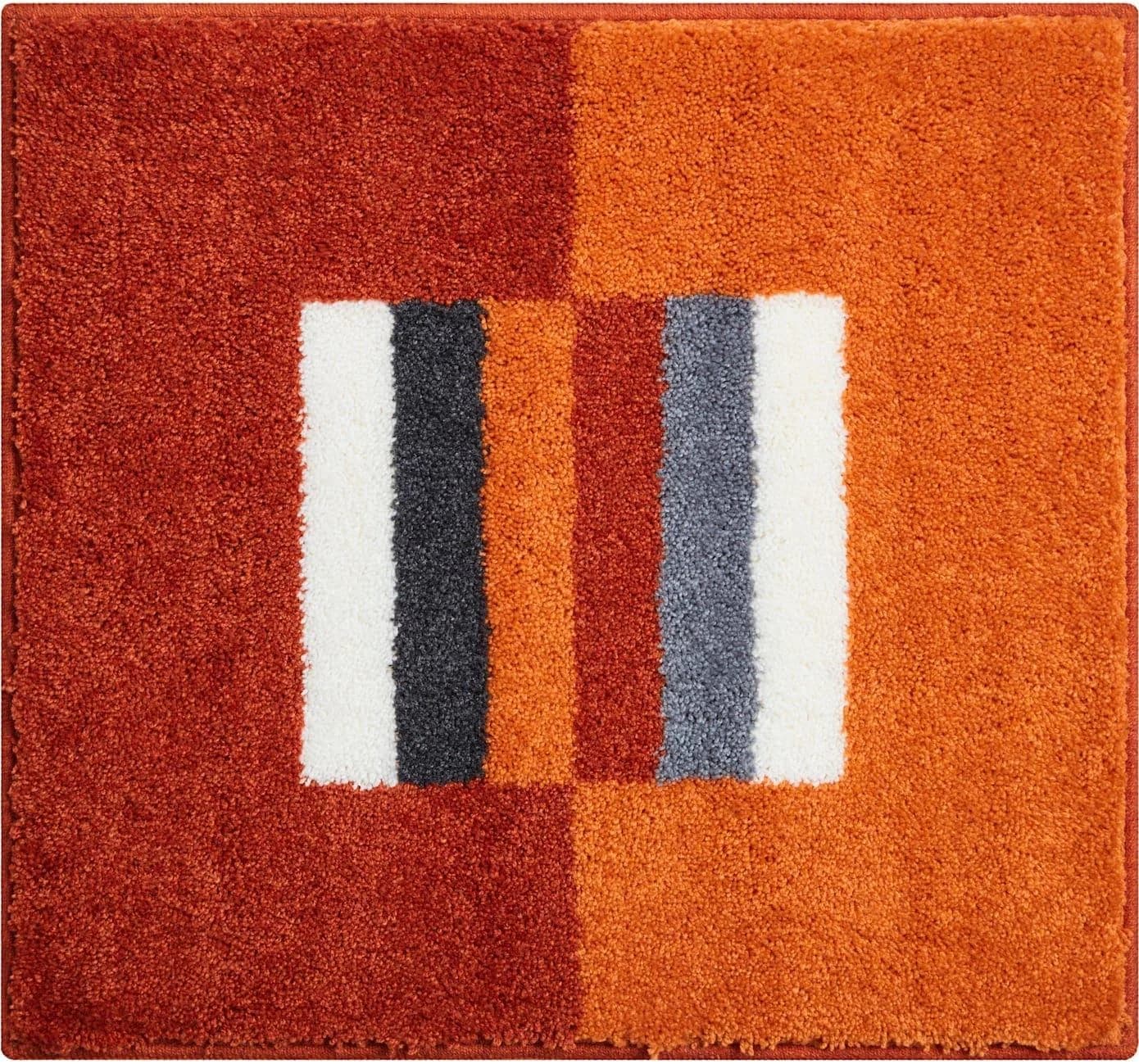Badematte GRUND Gr. 2 Orange Klassisches Design Polyacryl