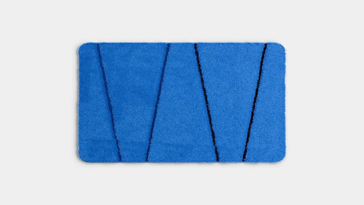 Badematte BATEX Vedia Blau Polyacryl 3D-Linien