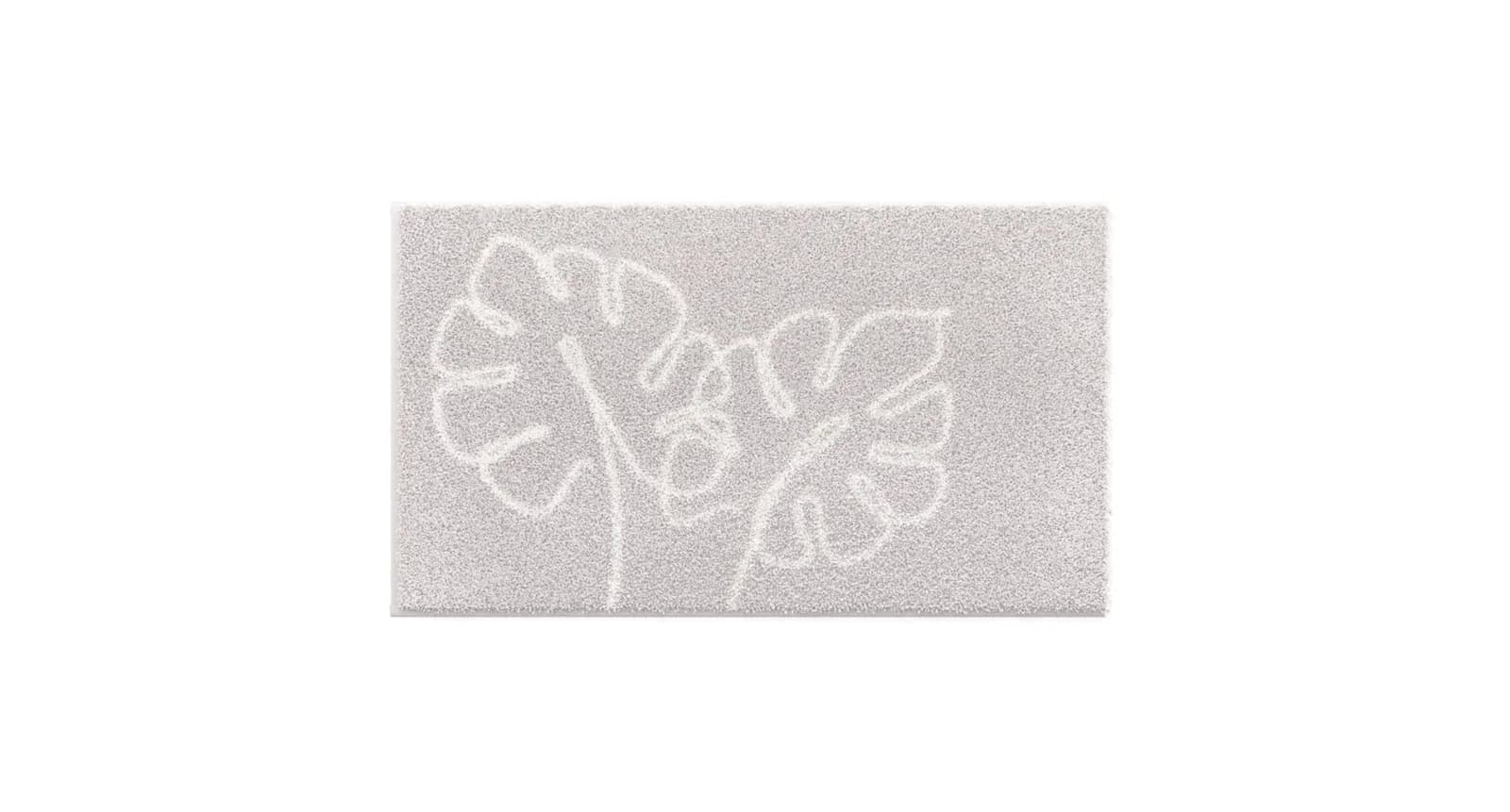 GRUND Badematte Levana Beige Blattmotiv 20mm Polyacryl