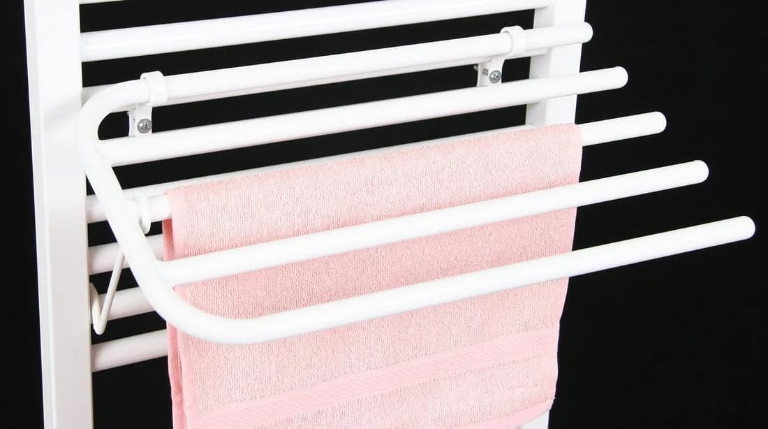 Aqualine Handtuchstange 4-Fach Weiß Universalklemmung