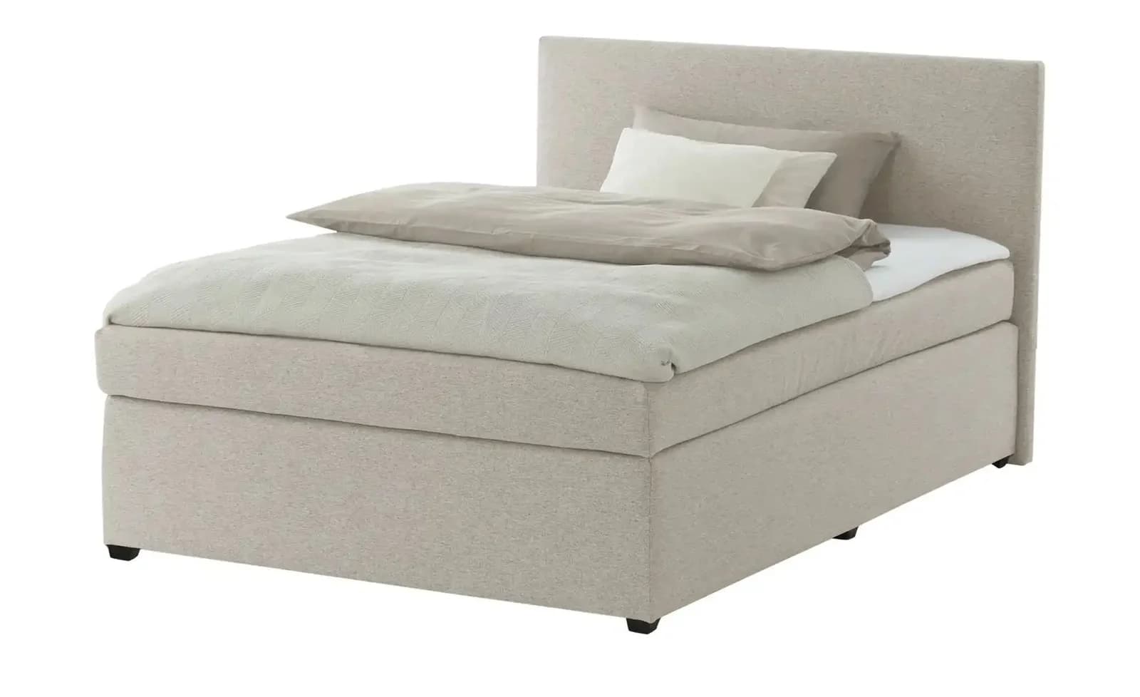 Boxspringbett mit Matratze und Topper H3 Duke Beige