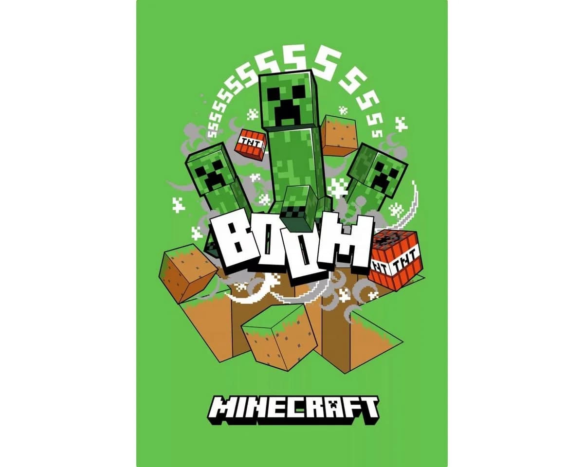 Minecraft Boom Creeper Wohndecke superweiche Polarfleece-Decke Rot